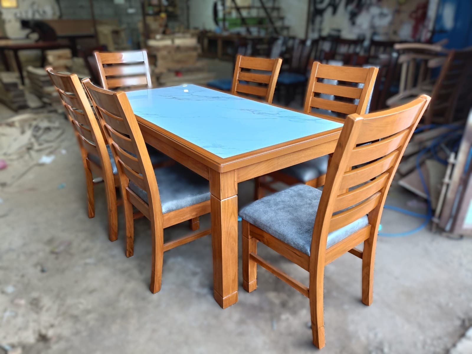Glass-Top Dining Table
