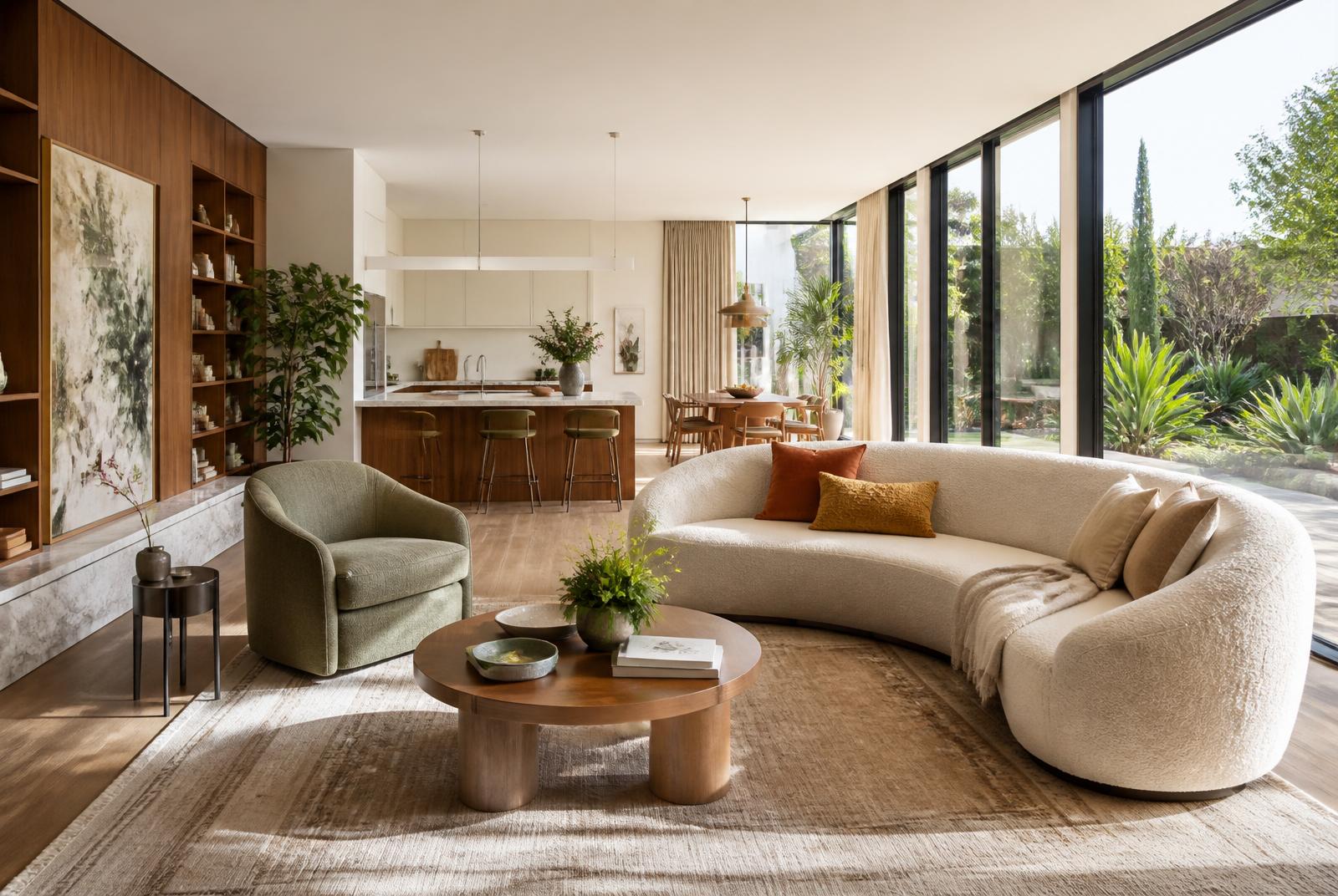 Premium living room with a designer sofa from Prestige Dream Decor